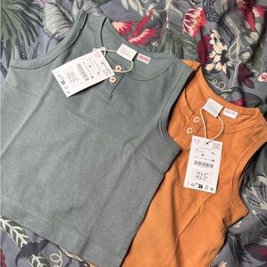 NWT! Zara kids sleeveless tops